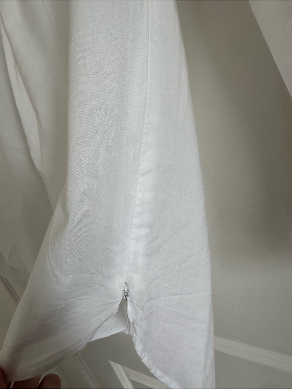 LOFT White Twist-Front Button Down Blouse - Picture 4 of 4